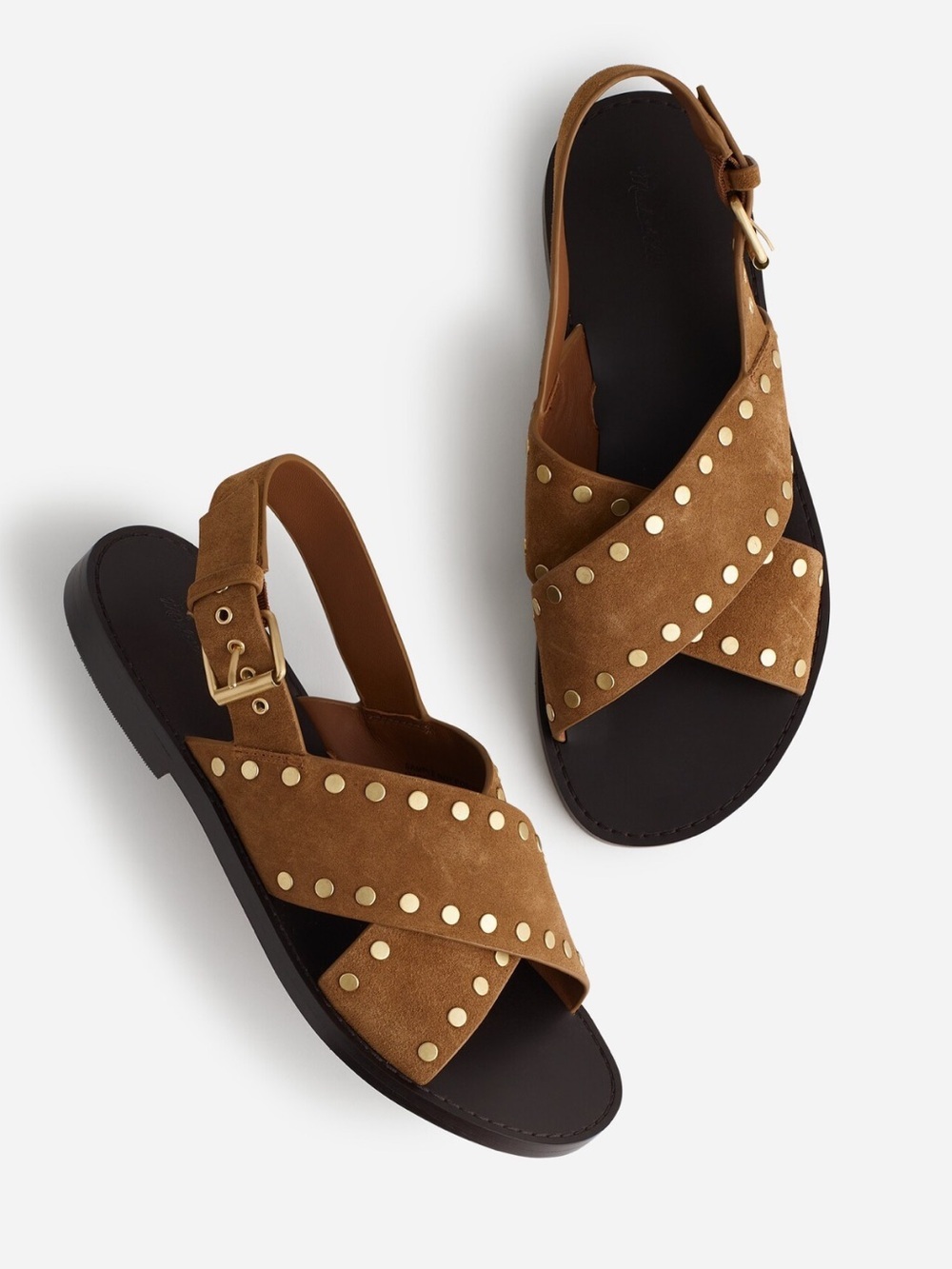 Madewell The Tuley Crossover Sandal in Dried Acorn Suede NU911 size 9.5 $118